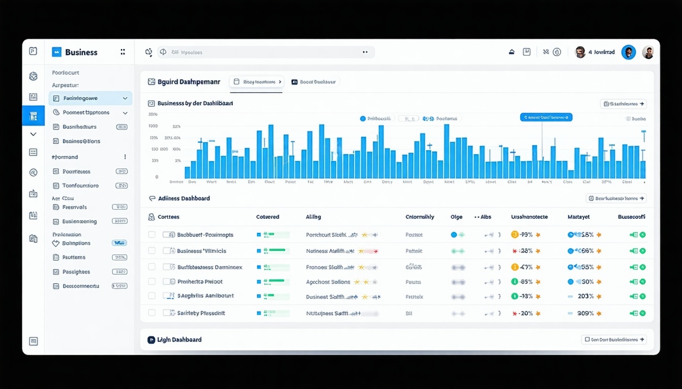 AI-powered business analytics dashboard